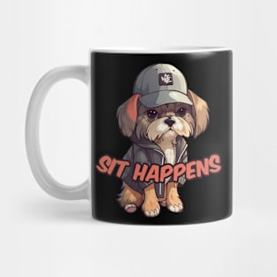 A cute dog wearing street fashion Mug